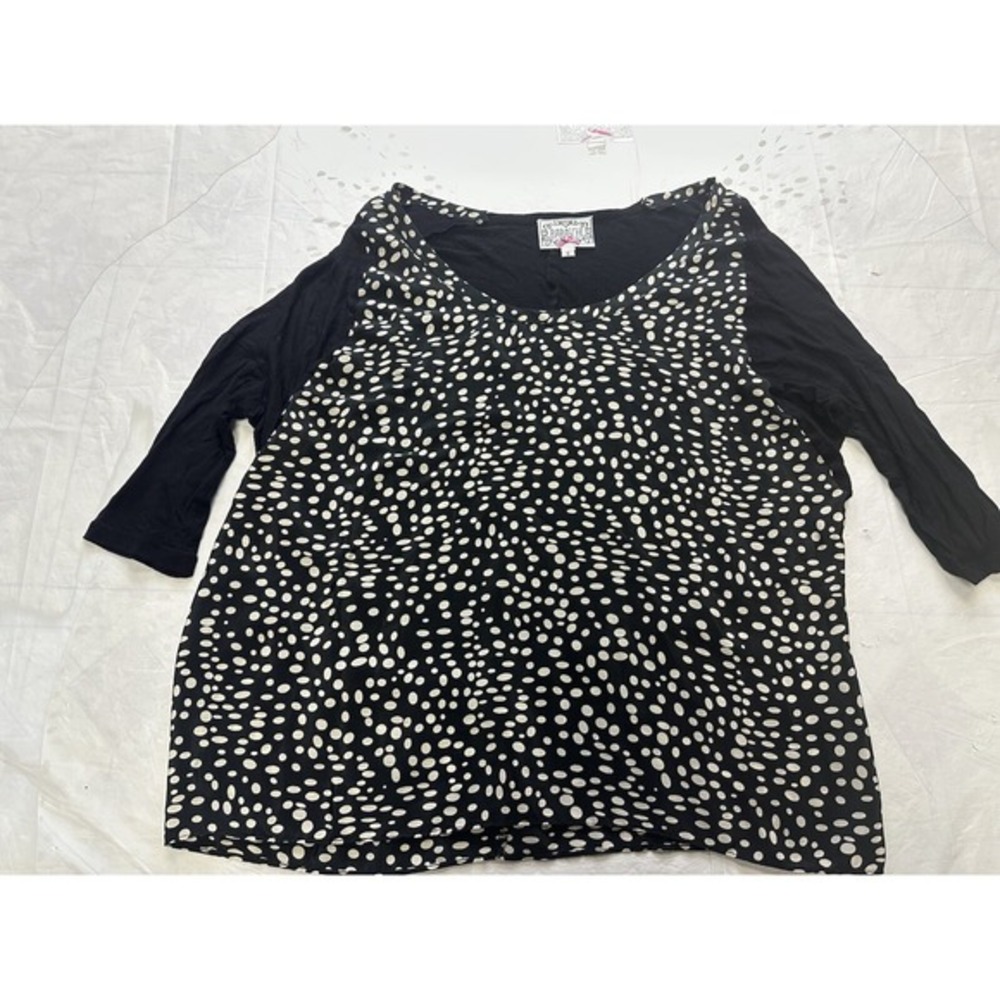 Yoana Baraschi Top Size Small polka dot Black 3/4 sleeves‎